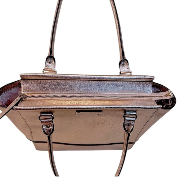 KATE SPADE ♠️ MARLEE ROSE GOLD LEATHER TOTE EUC - Picture 6 of 12